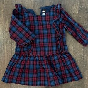 Tea Collection Kids Plaid Dress - Red and Navy